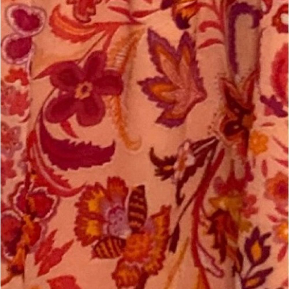 1. State Orange Floral Long Sleeve Dress Smocked Waist Medium NWT - Picture 10 of 12